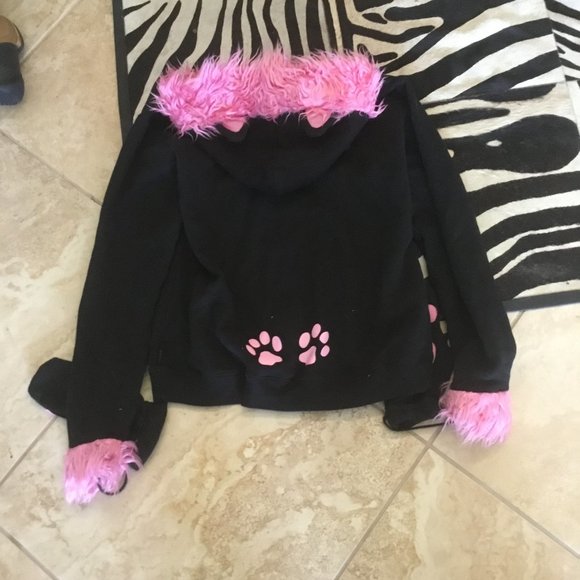 hot topic Emily the strange sweatshirt with ears size XXL vintage Y2K (fits XL - Picture 4 of 5